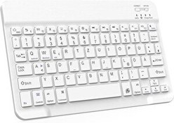 Resim Valkyrie BL30 Bluetooth 10" iOS Windows Android Uyumlu Kablosuz Klavye Türkçe Şarjlı Multimedia Ultra İnce Beyaz 