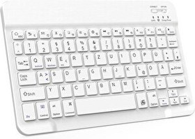 Resim Valkyrie BL30 Bluetooth 10" iOS Windows Android Uyumlu Kablosuz Klavye Türkçe Şarjlı Multimedia Ultra İnce Beyaz 