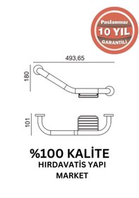 Resim Çelik Banyo Paslanmaz Pirinç Flora Küvet Tutamağı Süngerlikli 40cm Mat Siyah 