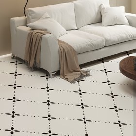 Resim 9 Parça Minimalist İskandinav Tarzı Desenli Köşe Zemin Etiketleri, Kendinden Yapışkanlı ve Soyulabilir Mozaik için Uygun, Yatak Odası Mutfak Oturma Odası Balkon Banyo vb. İçin, Boyut 19.99/30.0 cm 