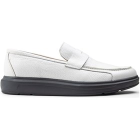 Resim Deery Hakiki Deri Beyaz Comfort Erkek Loafer - 01564mbyzp03 Beyaz 