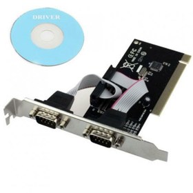 Resim PCI to 2 port 9 Pin rs232 seri com kart DB9 com kart 