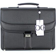 Resim Başkent Çanta Deri Evrak Çantası Laptop Bölmeli 15.6" Siyah 