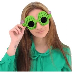 Resim Kaktüs Temalı Hawaii Yaz Partisi Gözlüğü 