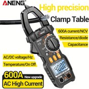 Resim ANENG PN107 Dijital Kelepçe Metre 4000 Sayım Multimetre AC/DC Voltaj Sıcaklık Testi Gerçek RMS Elektrik Tester Aracı Pil olmadan 