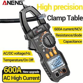 Resim ANENG PN107 Dijital Kelepçe Metre 4000 Sayım Multimetre AC/DC Voltaj Sıcaklık Testi Gerçek RMS Elektrik Tester Aracı Pil olmadan 