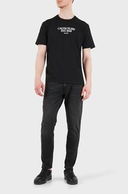 Resim Calvin Klein% 100 Pamuk Regular Fit Bisiklet Yaka T Shirt LV14RF804GUB1 Erkek T SHİRT LV14RF804G UB1 