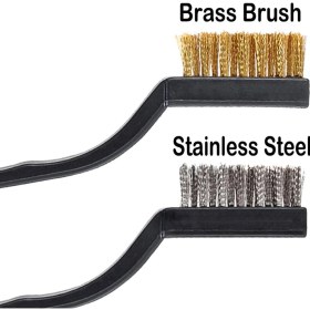 Resim Pandoraplanet Hyqzltca 40 Adet Tel Fırça Metal Fırça Temizleme Kaynak Cürufu ve Pas Çizik Fırçası Kavisli Saplı Cüruf Fırçası Tel Pas Fırçası (Yurt Dışından) 