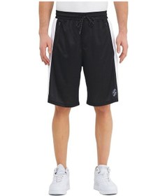 Resim Erkek Polyester Siyah Spor Antrenman Şortu 