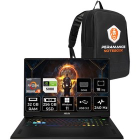 Resim MSI Vector A18 HX R9 9955HX 32GB 256GB SSD RTX5080/16GB 175W 18'' WQXGA W11 