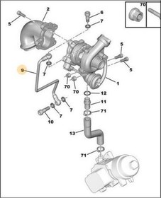 Resim PEUGEOT 0379.62 TURBO HORTUMU 206 207 307 / XSARA II C1 C2 C3 DV4 