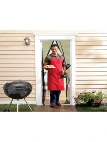 Resim Siyah Mıknatıslı Kapı Sinekliği Tülü ( 90 x 210 Cm) 