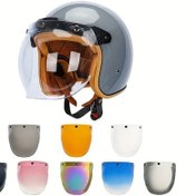 Resim Dashanshop 3 Snaplı Balon Vizier Yedek Parçası - Gümüş + Braket, Rüzgar Geçirmez Güneşlik Açık Yüz Siperi 