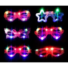 Resim shopwave Led Işıklı Karışık 6 Model Yanar Söner Parti Gözlüğü 6 Adet (5047) 