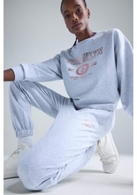 Resim Defacto Defactofit Nba Brooklyn Nets Bisiklet Yaka Sporcu Sweatshirt E8863ax25augr421 Gri 