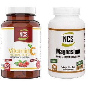 Resim Ncs Vitamin C 1000 Mg Çinko Beta Glucan Kuşburnu 120 Tablet + Ncs Magnesium 90 Tablet 