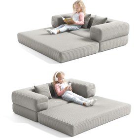 Resim foamly 140x70 cm Modüler Çocuk Koltuğu - Fonksiyonel Oyun Minderi ve Kanepe Tamamen Sünger 