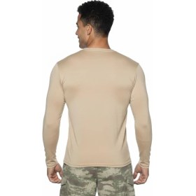 Resim Single Sword Uzun Kol Microfiber T-Shirt - Tişört Renk: Bej Beden: L 