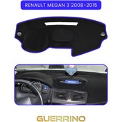 Resim Renault Megan 3 2008-2015 Torpido Koruma Halısı Mavi Kenar 