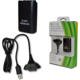 Resim Xbox 360 Gamepad Uyumlu Şarj Kiti Batarya 4800 Mah Şarj Aparatı 