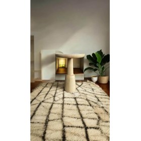 Resim Wood Wooden Ahşap Tekli Ürgüp Mantar Yan Sehpa Modern Naturel Renk Fiskos 