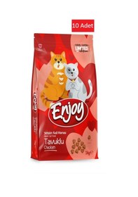 Resim Enjoy Tavuklu Kedi Maması Sevgililer Günü Özel Ambalaj 10 x 1 KG 