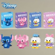 Resim 4 Parça Disney Stitch, Angel Donald Duck ve Darcey Temalı Yapım Bloklar - DIY Kreatif Montaj için Zarafetli Karikatür Mini Tuğlalar El Sanayı İhtiyaćları ile Oda Süsü ya da Hediye Olma Özelliği Şık Tasarlanmış Hayvan Modeller Dönüşümlu Partiler Çocuk Eglenceleri Ýaş Günlerine Uygun Detaya Sahip Kalitel Malzemeden Üretilmiş 