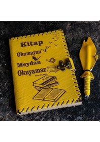 Resim Kitap Okumayan Meydan Okuyamaz Deri Defter 