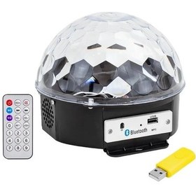 Resim Usb-bluetooth Destekli Kumandalı Hoparlörlü Yarım Dünya Küre Disko Topu 5365 