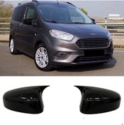 Resim Universal Ford Courier Yarasa Ayna Kapağı Piano Black Parlak Siyah 2014-2016 