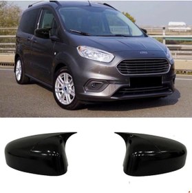 Resim Universal Ford Courier Yarasa Ayna Kapağı Piano Black Parlak Siyah 2014-2016 
