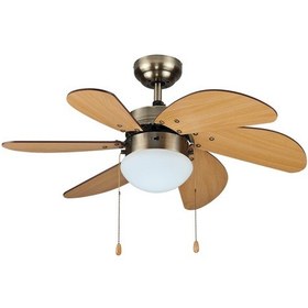 Resim Kaşkar L36009/2 Aydınlatmalı Antik Tavan Vantilatörü 