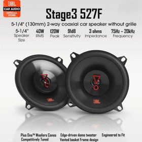 Resim Jbl 13cm Hoparlör - Jbl Stage3 527f Kapı Hoparlörü - Jbl Profesyonel Hoparlör 13cm 