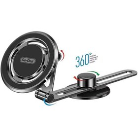 Resim Go Des GD-HD912 Magnetik 360 Derece Dönebilen Düz Zemin Araç Telefon Tutacağı - Siyah 