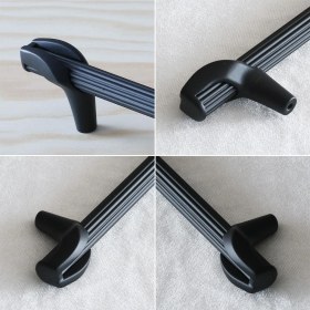 Resim Badem10 Duru 320 mm Siyah Metal Kulp Mobilya Çekmece Mutfak Dolabı Dolap Kapak Kulpları Kulbu Kulpu 