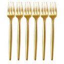 Resim Kitchen Design Lab Gold Limon ve Fondü Çatalı 6'lı Çatal Takımı 13 CM 