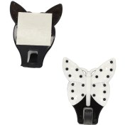 Resim Fafatara 2 Adet Yapışkanlı Kelebek Eşya Tutucu Askı Çok Amaçlı Askılık 