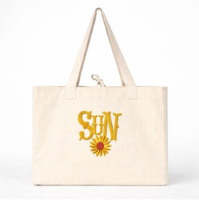 Resim Moda Nakış Nakışlı Bez Çanta Kadın Omuz Çantası Büyük Gabardin Tote Bag Plaj Çantası Sun Büyük 