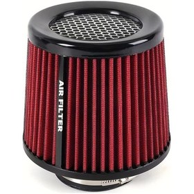 Resim Honeybeeshop Siyah Yüksek Akışlı Alım Kiti 3 İnç Araba Hava Filtreleri Ağ Konus Tasarım 76mm Motor Koruyucu Evrensel Otomobil Aksesuarları 