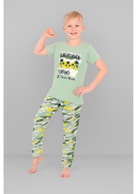 Resim Vitmo Erkek Çocuk 3'lü %100 Pamuklu 1-2-3 Yaş Pijama Takımı Model:114 Çok Renkli 