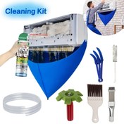 Resim 6 adet Klima Derin Temizlik Aracı Seti Toz Kapak + 2m Drenaj Tüpü + 4 Stil Aracı Fırçaları (Klima İç ve Dış Temizliği) Duvara Monte Klima Temizleme Araçları Duvar Sıçrama Koruyucu Toz Deliklerinden Korkulmak İçin 