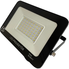 Resim Hazar Led 12-24 Volt 50 Watt Tablet Projektör Beyaz SMD Led Projektör 