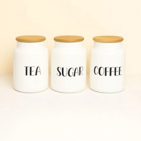 Resim Kapris 3lü Bambu Kapak Cam Kavanoz Seti 3x800ml Ser87-set Beyaz 