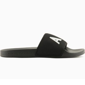 Resim Armani Exchange Siyah-Beyaz Erkek Plaj Terliği XUP001 