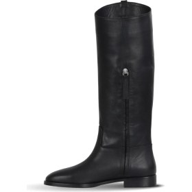 Resim Bueno Shoes Siyah Deri Kadın Düz Çizme 30WC25553 30WC25553 