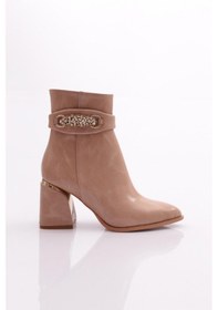 Resim Dgn 2211 Kadin Topuklu Bot 2211-2370-R1931 Vizon Yılan 