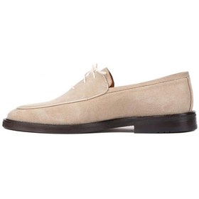 Resim Shoetyle - Bej Süet Bağcıklı Erkek Klasik Ayakkabı 250-7511-1014-bej Bej 
