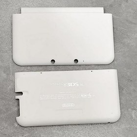 Resim Beyaz Renk 3DSXL Ekstra Konut Case Kabukları Kapak Plakaları 2 ADET Set Değiştirme, Eski Büyük 3DS XL/LL 3DSLL El Konsolu, ABD Edition Dış A/E Yüz Üst/Alt Faceplate Coverplate 