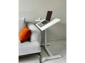 Resim Yükseklik ve Eğim Ayarlı Çalışma Masası Tekerlekli Laptop Sehpası Dizüstü Bilgisayar Masası 
