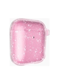 Resim Goocamp Apple Uyumlu AirPods Allstar Airbag 32 Parlayan Simli Saydam Renkli Kılıf-pembe Pembe 